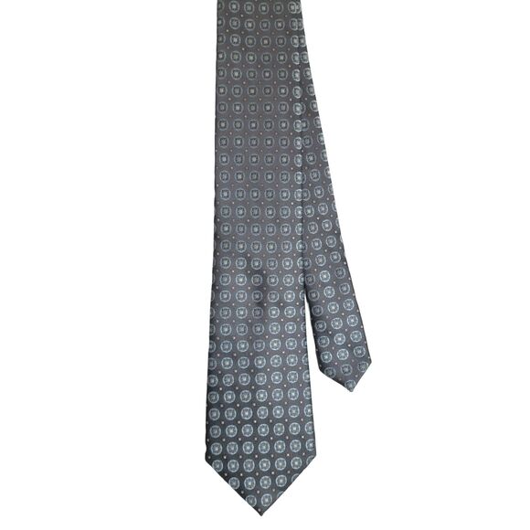 Michael Kors Other - NWOT Michael by Michael Kors Mens Silk Tie 3.25"x59" Gray Light-Blue Geometric